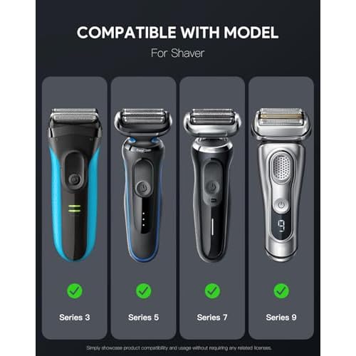 Yinke Case for Braun Series 3/ Series 5, 3040s, 3010S, 5018s, 5140s Electric Razor Shaver, Hard Travel Case Protective Cover Storage Bag (Black interior)
