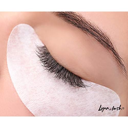 Lyon Lash Eyelash Extension Supplies 4x100 Packs - 100 Pairs Under Eye Gel Pads | 100 Disposable Mascara Brushes Wands | 100 Micro Applicators Brush | 100 Glue Ring Holder | 2 Medical Tapes