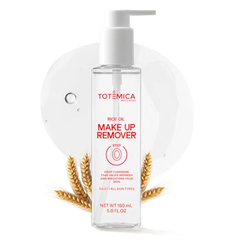 TOT?MICA Make up Remover, Cleansing Oil with Rice Bran & Jojoba, Waterproof Mascara Remover, Gentle & Hydrating Facial Cleanser for All Skin Types, Desmaquillantes para la cara - 150ml