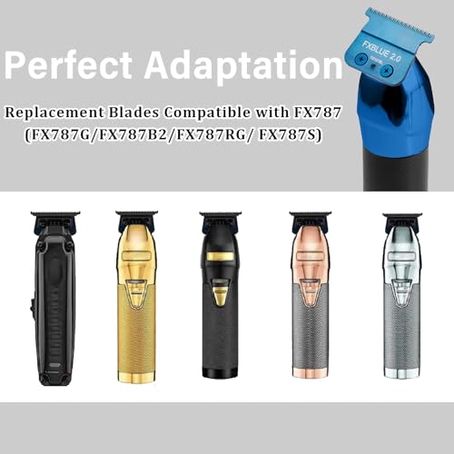 FX707BL 2.0 Replacement Blades,Standard and Fine-Tooth T-Blades compatible with compatible with FX787, FX799 and LoPROFX FX726, FX729 Trimmers (1 Count)