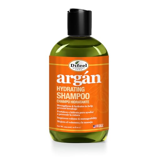 Difeel Argan Hydrating Shampoo 12 oz. - Argan Oil Shampoo, Natural Paraben Free Shampoo for Hair ¡¦