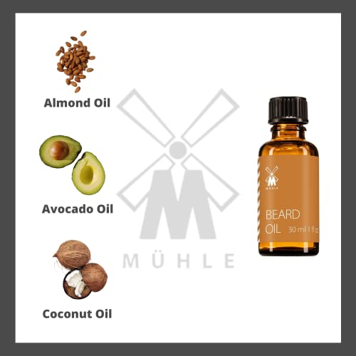 M?HLE Beard Oil, 30ml | Fresh Bergamot & Cedarwood Fragrance | Natural Beard Care Conditioner & Moisturizer | Perfect for Everyday Use | Luxury Beard Oil for Men