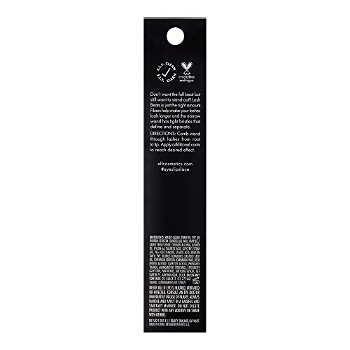 e.l.f. Lash Beats Mascara, Defining & Lengthening Formula for Mega Long Lashes, Creates Natural-Looking Long & Defined Lashes, Pitch Black (Pack of 2)