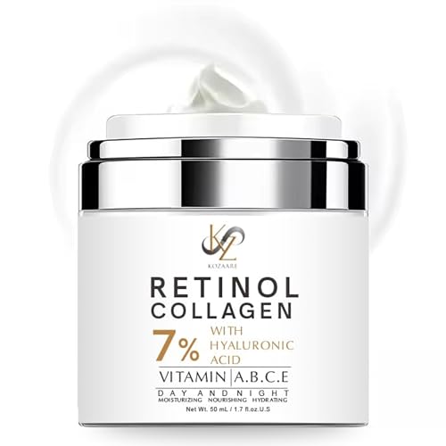 Retinol Collagen Face Moisturizer & Moisturizer Face Cream with Retinol ? Anti Aging Face Cream for Women with 7% Hyaluronic Acid, Vitamins A B C E ? Facial Moisturizer for Day & Night 1.7 fl oz