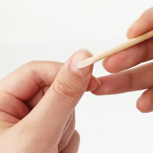 100PCS Orange Wood Nail Sticks, 4.5 Inch Wooden Cuticle Pusher and Remover Set, Dual-Headed Manicure Tools for Home and Salon