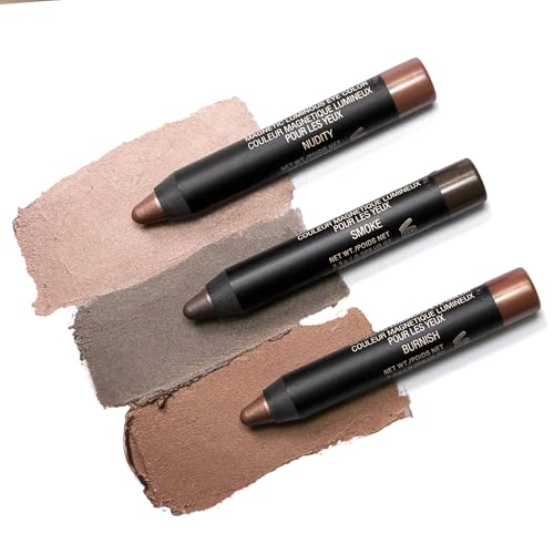 Nudestix Mini Nude Metallic Eye Kit ? 3-Piece Cream Eyeshadow Pencil Set in Long-Wear Metallic Nude Shades | Multi-Use Eye Crayons for Shadow, Liner & Primer | Vegan, Travel-Friendly Makeup Set