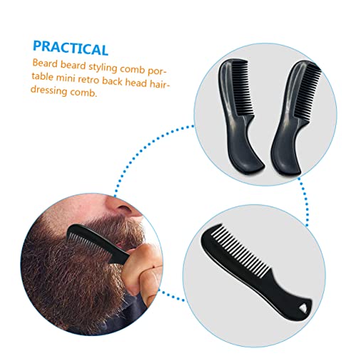 MERRYHAPY Pocket Sized Beard Comb for Men Mini Mustache Styling Brush Hair Grooming Tool Compact Retro Design for Travel Everyday Use