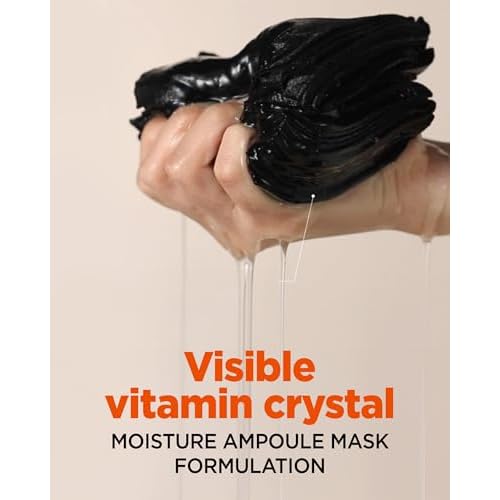 VC Shot Daily Ampoule Mask - Korean Face Sheet Masks with Vitamin C for Radiant Skin Tone Daily Facial Treatment with Niacinamide for Hydration & Complexion Enhancement, 30 Sheets