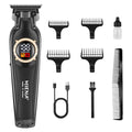 Professional Cordless Hair Trimmer for Men, T-Blade Zero Gapped Hair Clipper, Mens Beard Trimmer, Edgers, Fade Barber Clipper, Black