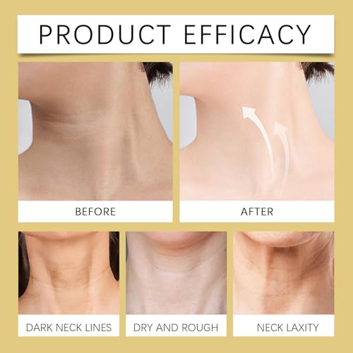 AH-8 Neck Firming Cream with Electric Massage Tightening, Anti-Wrinkle Treatment with Red Light, Deep Moisturizer Bundle Care (Neck Cream)