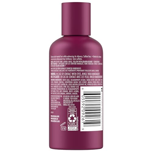 Nexxus Shampoo, Color Assure, Travel-Size 3-Pack ? Replenishes and Extends Hair Color Vibrancy, 3 Oz Ea