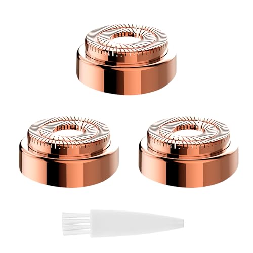 Replacement Head for Laikme Facial Hair Remover Generation 2 - Double Ring Replacement Blades Compatible With Laikme Gen 2 Face Hair Shaver Removal Device Only - Painless Razor Heads (3 Count)
