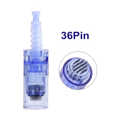Microneedling Pen Cartridges for Dr Pen Microneedle Machine A6 N2 M5 M7 at Home Use (36 Pin, 10 PCS) 0.25 mm