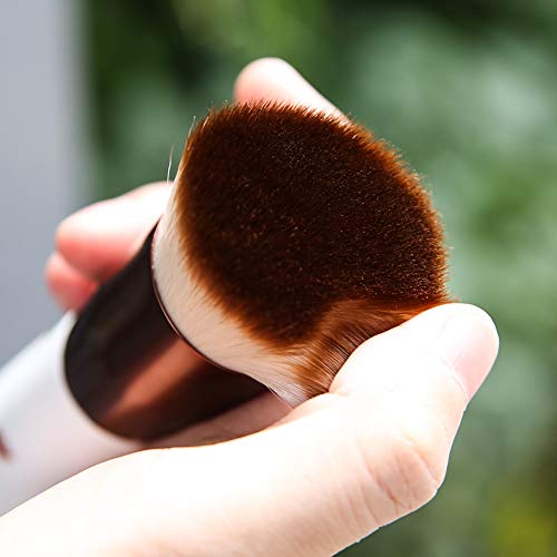 Foundation Brush 3pcs DUcare Flat Top Kabuki Brush Synthetic Professional Makeup Brushes Liquid Blending Mineral Powder Buffing Stippling