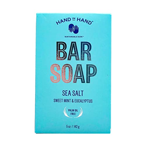 HAND IN HAND Sweet Mint & Eucalyptus Sea Salt Bar Soap, 5 OZ