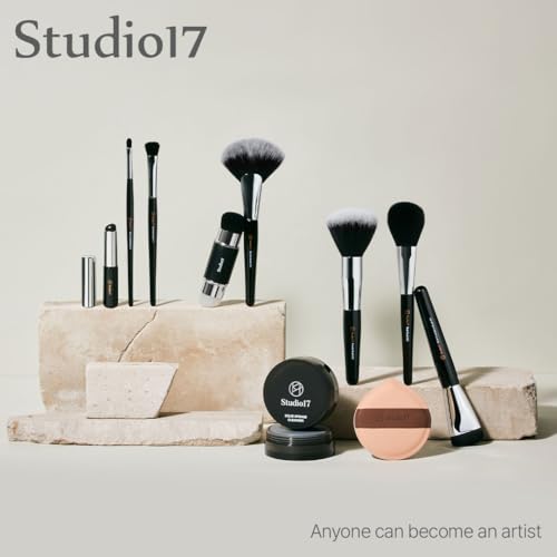 Travel Makeup Brush Set 5 Pcs | Essential Face & Eye Makeup Brush Set | Makeup Pouch & Brush Cover Included