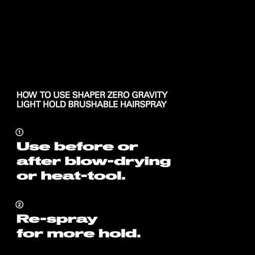 Sebastian Professional Shaper Zero Gravity Lightweight Hairspray | Brushable Lightweight, Flexible Hold | Fast Drying for Styling | For All Hair Types