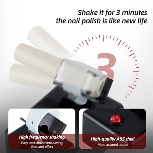 Electric Paint Mixer & Nail Polish Shaker - Professional Vortex Shaker Machine for Hobby Model Color, Lash Glue, Tattoo Ink - Continuous Liquid Mixer with Non-Slip Base