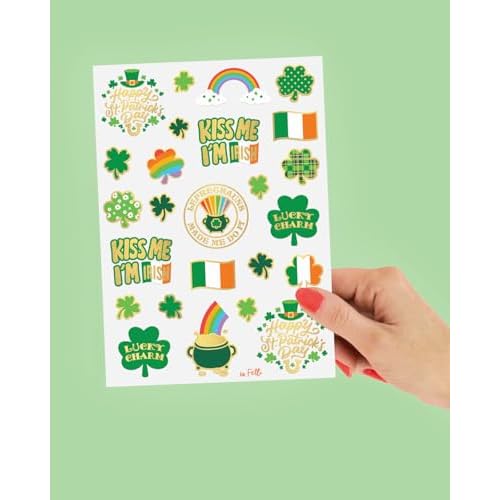 xo, Fetti St Patricks Day Decorations Tattoos - 50 styles | Shamrock Supplies, Kiss Me I'm Irish Party, Leprechauns