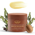 Premium Men's Moisturizing Body Butter - Infused with Natural Shea Butter & Mango Butter - Warm Woody Cologne Scent with Sandalwood Notes - Long Lasting Hydration - 5oz Men's (Sandalwood)