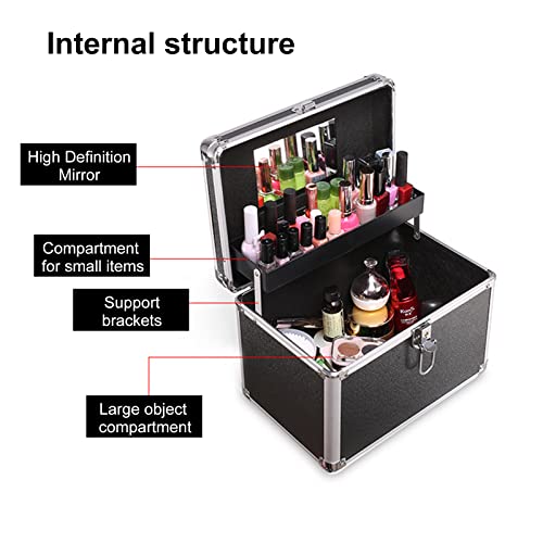 Cosmetic Organizer Box Portable Make Up Case Lockable Storage Box for Jewelry & Make Up Tools