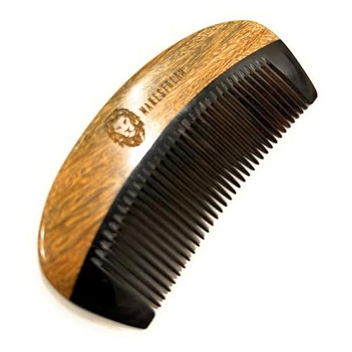 Premium Natural Ox horn and Sandalwood Beard Mustache Comb | Perfect Grooming Companion & Gift for Men ? by Man & Mane