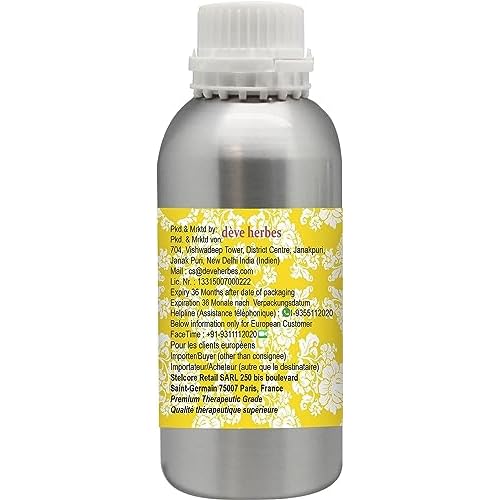 Deve Herbes Pure Bay Essential Oil (Pimenta racemosa) 100% Steam Distilled 300ml (10 oz)