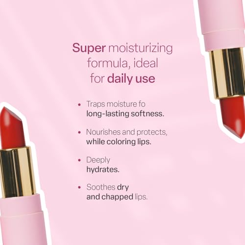TEIA Cosmetics - Natural hydrating lipstick with mango and shea butter - 0.15 Oz (red)