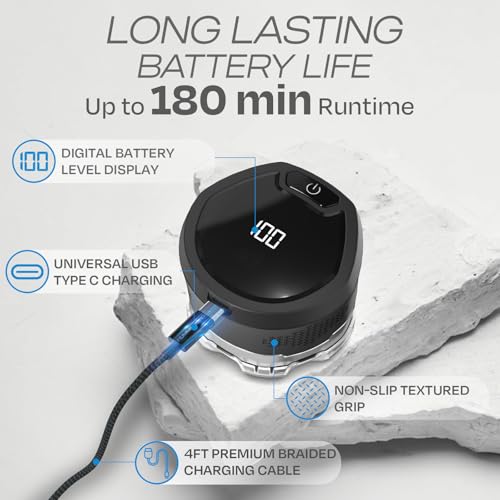 HUMMINGBIRD MK13 Premium Head Shaver, 7 Blade Electric Razors for Men, Cordless USB-C Rechargeable Wet & Dry Electric Head Shavers for Bald Men, Waterproof Skull Shaver, LED Display, Travel Case