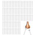 100PCS Nose Wax Sticks, Disposable Nasal Wax Applicators, Plastic Nose Cleaning Hair Remover Kit for Painless Nostril And Eyebrow Hair Removal for Men and Women