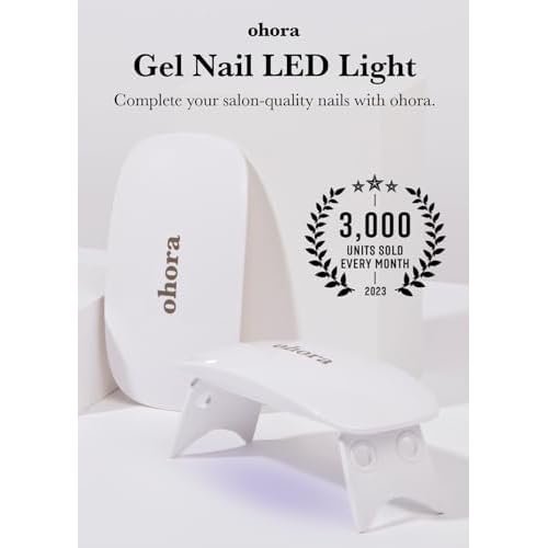 ohora Care LED Lamp for Semi Cured Gel Nail Strips - 6W Max, 2 Timers (45s / 60s), Portable Lamp for Curing Gel Nail Art, for Gel Stickers and Strips Only
