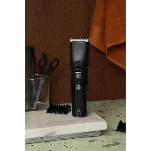 Andis 560547 Envision Cordless High-Speed Hair Clipper, 21-Piece Kit, Adjustable Blade, 1.5¡± LED Digital Display Screen, Black