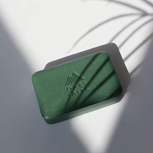 Oars + Alps Exfoliating & Moisturizing Bar Soap for Men, Deep Cleaning Soap, Clean Ingredients, All Skin Types, Peppermint Charcoal, 1pk
