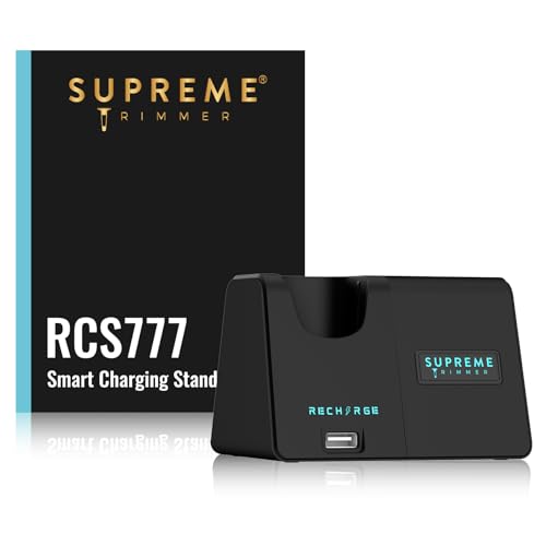 Supreme Trimmer Replacement Smart Charging Stand | Compatible for Recharge ST777 | Smart Charging for USB Connected Devices | RCS777 Black