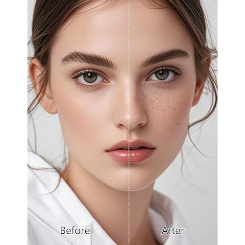 Erinde Waterproof Freckle Stamp Pen - Faux Freckle Pen, Natural-Looking Lifelike Freckle Makeup, 5-Point Quick Dry Long-Lasting Magic Fake Freckles Marker for Sunkissed Makeup, 03 Mocha