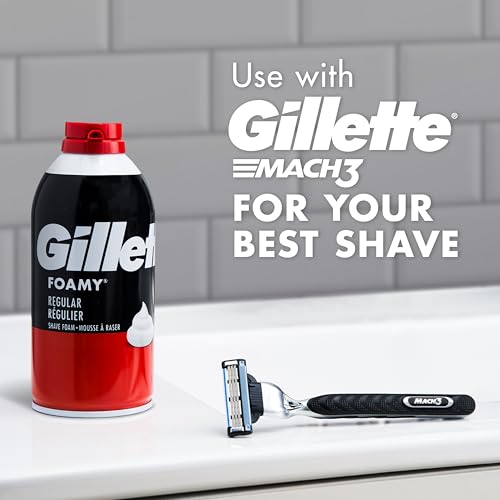 Gillette Foamy Regular Shaving Cream, Pack of 12, 11 oz each