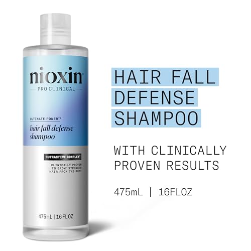 Nioxin Hair Fall Defense Shampoo | Activates Hair Follicles for Visibly Less Hair Loss| With Lauric Acid, Caffeine, Niacinamide and Sandalore