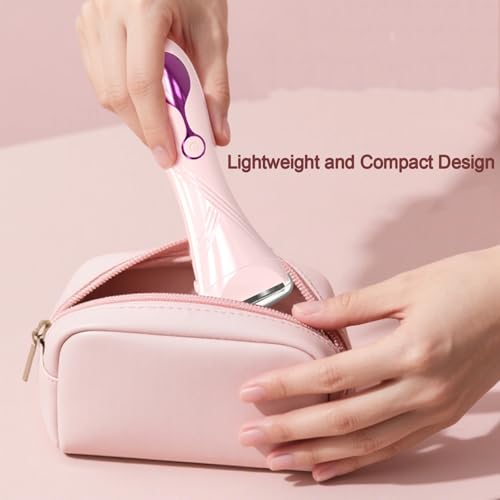 Electric Shaver for Women, Electric Razor for Womens, Bikini Trimmer with LCD Display, Rechargeable Body Hair Trimmer for Bikini Underarm Leg Arm Pubic, Pink