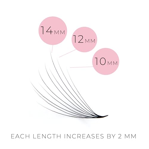 One V Salon Pro 8D Camellia Promade Loose Fans, 500 Premade Layered Volume Lash Fans | C Curl | 0.07 mm | 11-13-15 mm Mixed in Each Fan | Thin Base, Hand-Crafted Eyelash Extensions (8D-C-Curl)