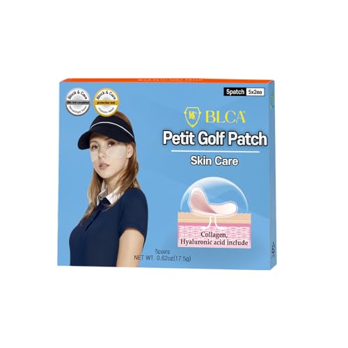 BLOCK&CARE Golf Patches for Sun Protection UV Protection Facial Patches for Outdoor Activities 5Pairs of Sunblock Gel Patches with Skincare Ingredients. (1 PACK, Petit Golf Patch (Medium))