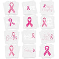 192PCS Breast Cancer Awareness Pink Ribbon Tattoos - Walk/Football Team/Run/Fundraising Giveaways Favors
