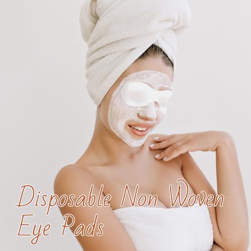 100 Sheets Eye Covers for Facials Disposable Eye Masks Non-woven Cotton Eyes Pads Spa Eyes Masks Care Patches Paper Paper Beauty Sheets for Facial Treatments, Skincare Spa Home Beauty Wet Compress