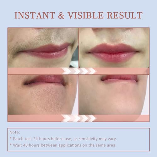 Painless Facial Hair Removal Cream Kit for Women, with Calming Cream & Mess-Free Application Spatula, 4 Min Unwanted Face Hair Remover Cream At Home, Face Depilatory Cream on Chin Lip Hair, 2.03 fl.oz
