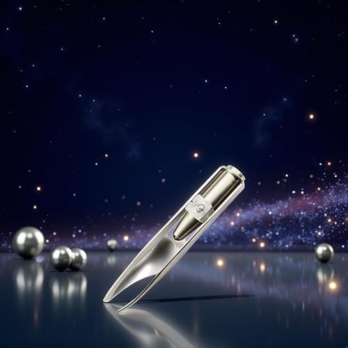 Silver Creative Led Light Eyelash Eyebrow Hair Removal Stainless Steel Make Up Tweezer and Practicality, Hair Removal Tweezers,Women's 8.8x0.8x1.6cm,