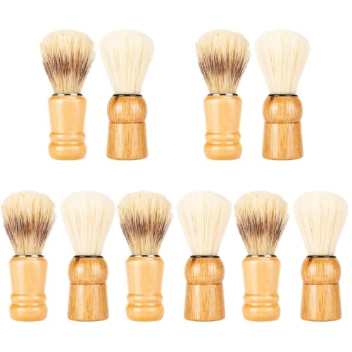 Beaupretty Men S Shaving Brush with Wooden Handle for Beard Grooming and Styling Durable Shave Accessory for Home Travel and Salon Use