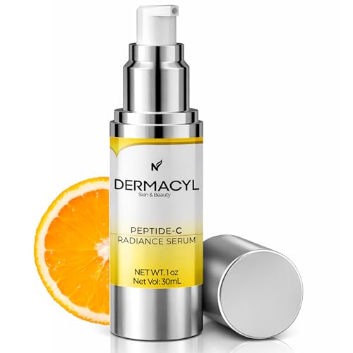 Dermacyl Vitamin C Serum for Face - Peptides c Total Package Serum with Hyaluronic Acid - All-in-One Vitamin Formula for Anti Aging, Hydration, Firms, Lifts, Targets Age spots - Fine Lines & Wrinkles