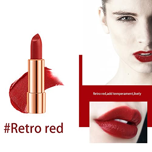 Matte Lipstick Makeup Set for Woman, 3pcs Long Lasting Velvet Lipstick in One Glamour Chain Bag, Red, Non-Stick Cup, Not Fade Waterproof, Color Sensational Lipsticks set