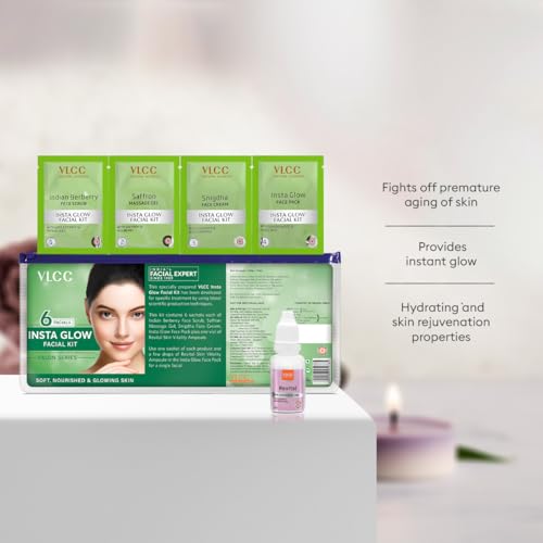 VLCC Salon Series Instaglow Facial Kit (6 Facials)(240gm+12ml)