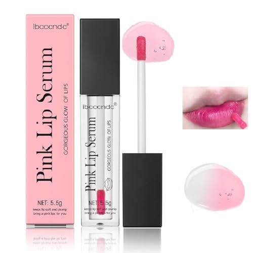 Magic Color Changing Lip Gloss, Pink Magic Mood Lipstick Hydrating Lip Glow Oil Lip Tint Lip Inks Stain Lip Balm Not Greasy Transparent Plumping Lip Serum for Women Girls Lip Care Products