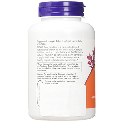 Now Foods, Caprylic Acid, 100 sgels (Pack of 2)